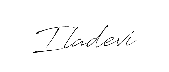Design your own signature with our free online signature maker. With this signature software, you can create a handwritten (Antro_Vectra) signature for name Iladevi. Iladevi signature style 6 images and pictures png