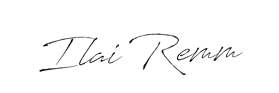 How to make Ilai Remm name signature. Use Antro_Vectra style for creating short signs online. This is the latest handwritten sign. Ilai Remm signature style 6 images and pictures png