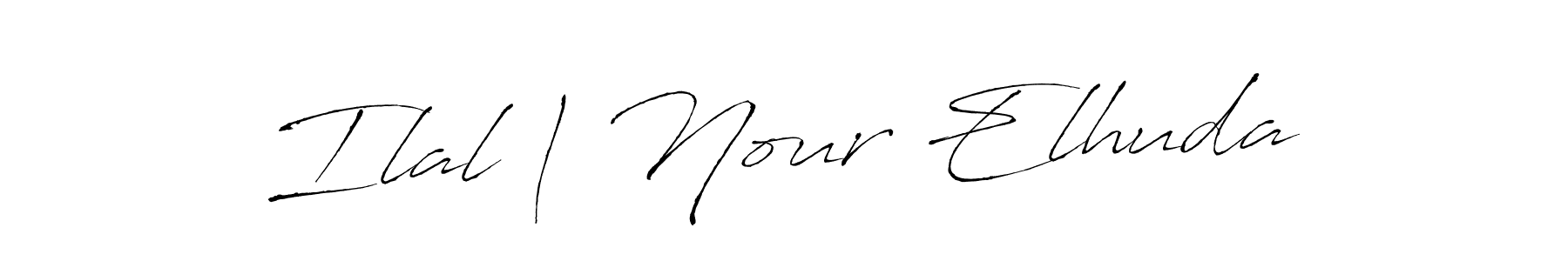 Design your own signature with our free online signature maker. With this signature software, you can create a handwritten (Antro_Vectra) signature for name Ilal | Nour Elhuda. Ilal | Nour Elhuda signature style 6 images and pictures png