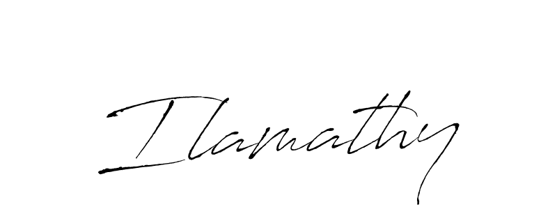 Design your own signature with our free online signature maker. With this signature software, you can create a handwritten (Antro_Vectra) signature for name Ilamathy. Ilamathy signature style 6 images and pictures png