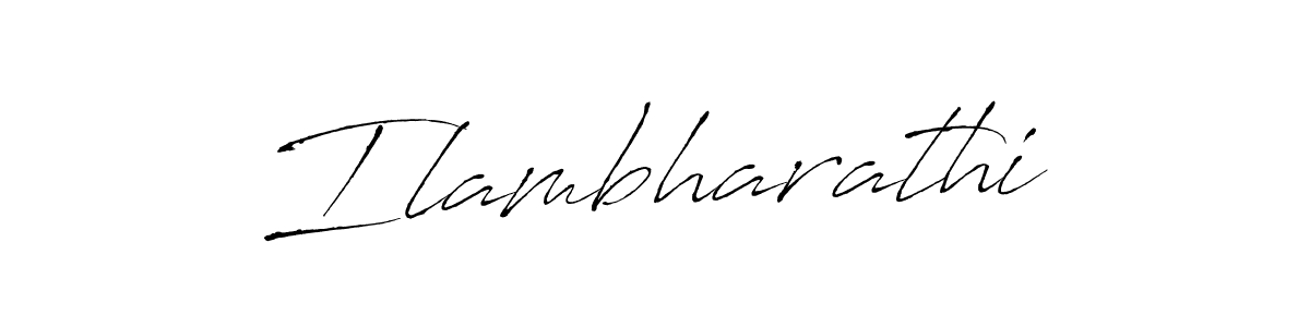 Design your own signature with our free online signature maker. With this signature software, you can create a handwritten (Antro_Vectra) signature for name Ilambharathi. Ilambharathi signature style 6 images and pictures png