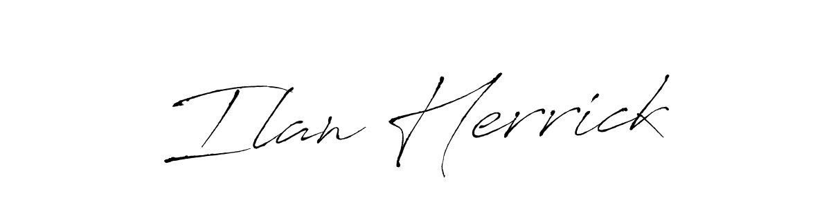 How to make Ilan Herrick name signature. Use Antro_Vectra style for creating short signs online. This is the latest handwritten sign. Ilan Herrick signature style 6 images and pictures png