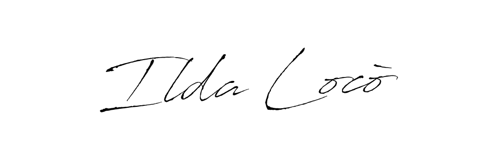 Design your own signature with our free online signature maker. With this signature software, you can create a handwritten (Antro_Vectra) signature for name Ilda Locò. Ilda Locò signature style 6 images and pictures png