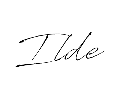 Ilde stylish signature style. Best Handwritten Sign (Antro_Vectra) for my name. Handwritten Signature Collection Ideas for my name Ilde. Ilde signature style 6 images and pictures png