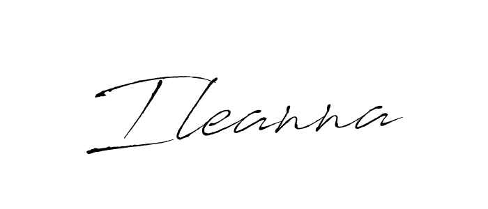 Design your own signature with our free online signature maker. With this signature software, you can create a handwritten (Antro_Vectra) signature for name Ileanna. Ileanna signature style 6 images and pictures png