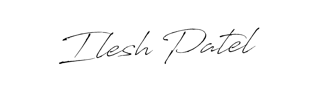 Create a beautiful signature design for name Ilesh Patel. With this signature (Antro_Vectra) fonts, you can make a handwritten signature for free. Ilesh Patel signature style 6 images and pictures png