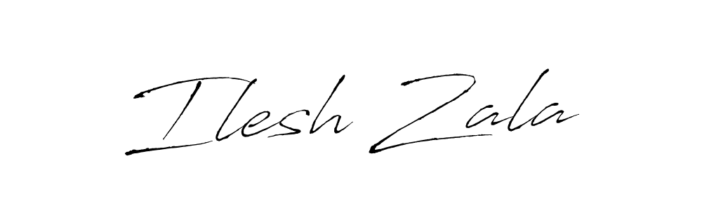 Ilesh Zala stylish signature style. Best Handwritten Sign (Antro_Vectra) for my name. Handwritten Signature Collection Ideas for my name Ilesh Zala. Ilesh Zala signature style 6 images and pictures png