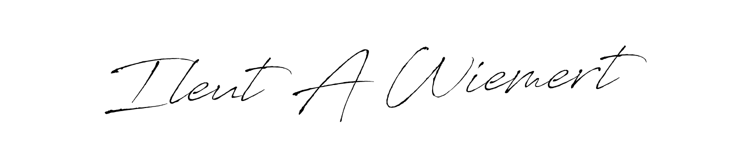 Create a beautiful signature design for name Ileut A Wiemert. With this signature (Antro_Vectra) fonts, you can make a handwritten signature for free. Ileut A Wiemert signature style 6 images and pictures png