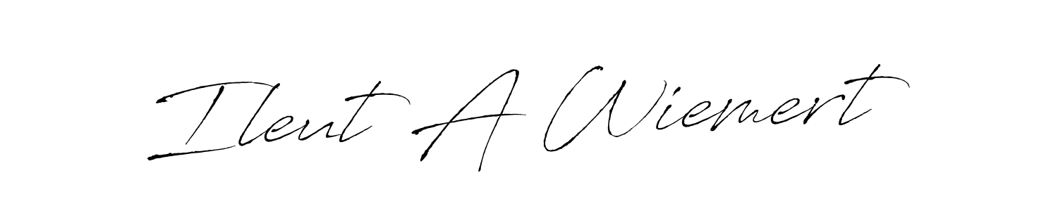 You should practise on your own different ways (Antro_Vectra) to write your name (Ileut A Wiemert) in signature. don't let someone else do it for you. Ileut A Wiemert signature style 6 images and pictures png