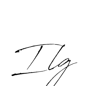 How to make Ilg signature? Antro_Vectra is a professional autograph style. Create handwritten signature for Ilg name. Ilg signature style 6 images and pictures png