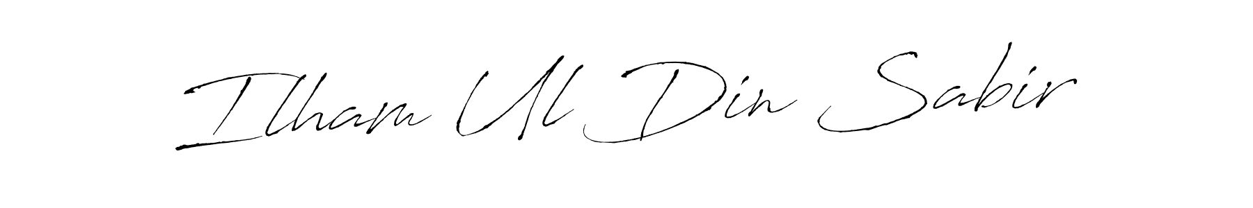 Make a beautiful signature design for name Ilham Ul Din Sabir. With this signature (Antro_Vectra) style, you can create a handwritten signature for free. Ilham Ul Din Sabir signature style 6 images and pictures png