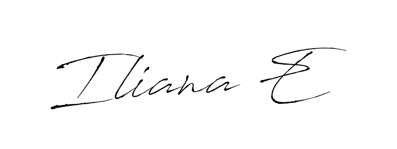 Make a beautiful signature design for name Iliana E. With this signature (Antro_Vectra) style, you can create a handwritten signature for free. Iliana E signature style 6 images and pictures png