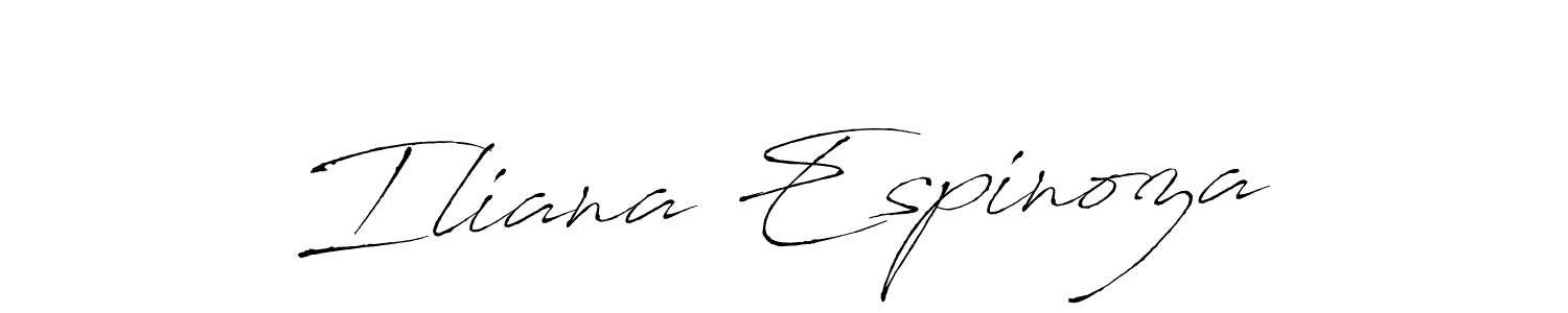 Use a signature maker to create a handwritten signature online. With this signature software, you can design (Antro_Vectra) your own signature for name Iliana Espinoza. Iliana Espinoza signature style 6 images and pictures png