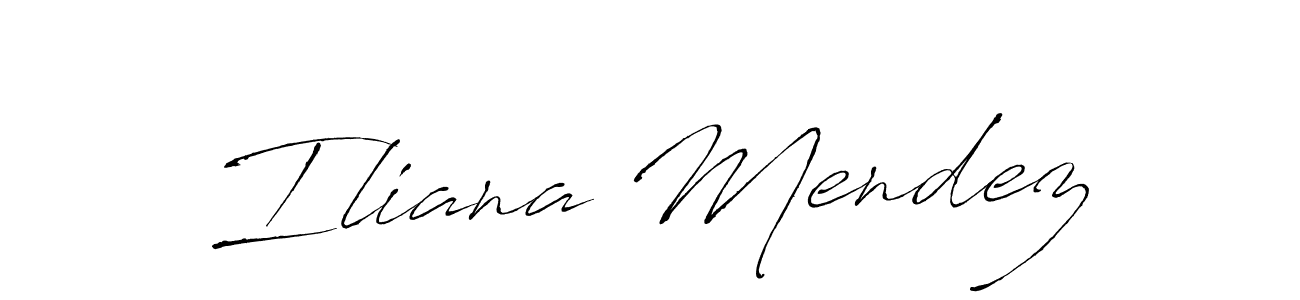 Make a beautiful signature design for name Iliana Mendez. With this signature (Antro_Vectra) style, you can create a handwritten signature for free. Iliana Mendez signature style 6 images and pictures png