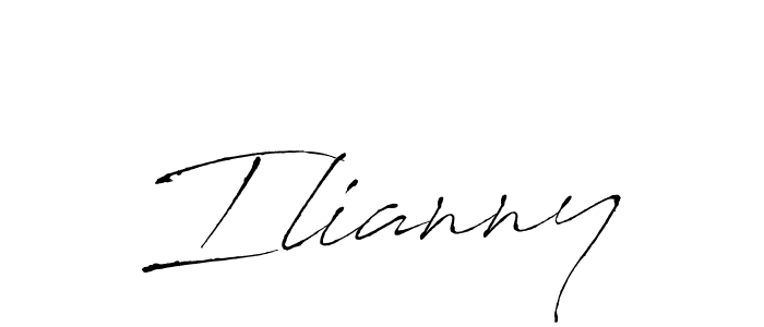 Design your own signature with our free online signature maker. With this signature software, you can create a handwritten (Antro_Vectra) signature for name Ilianny. Ilianny signature style 6 images and pictures png