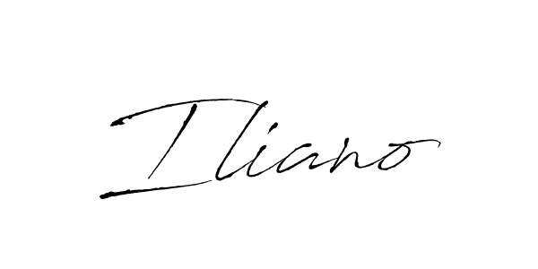 How to make Iliano name signature. Use Antro_Vectra style for creating short signs online. This is the latest handwritten sign. Iliano signature style 6 images and pictures png