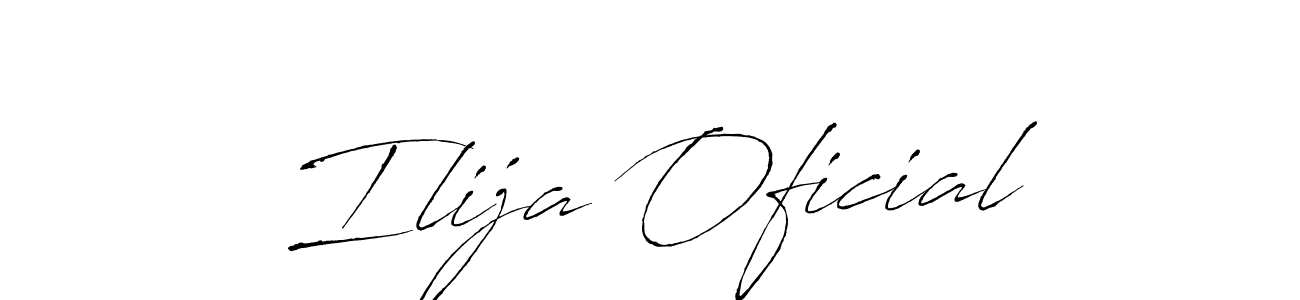 Antro_Vectra is a professional signature style that is perfect for those who want to add a touch of class to their signature. It is also a great choice for those who want to make their signature more unique. Get Ilija Oficial name to fancy signature for free. Ilija Oficial signature style 6 images and pictures png
