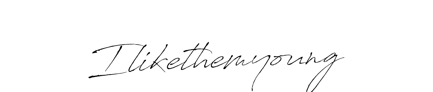 The best way (Antro_Vectra) to make a short signature is to pick only two or three words in your name. The name Ilikethemyoung include a total of six letters. For converting this name. Ilikethemyoung signature style 6 images and pictures png