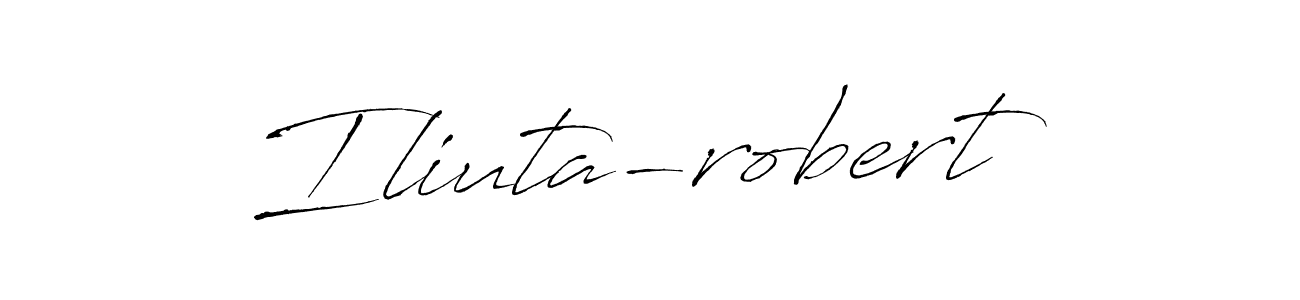 Antro_Vectra is a professional signature style that is perfect for those who want to add a touch of class to their signature. It is also a great choice for those who want to make their signature more unique. Get Iliuta-robert name to fancy signature for free. Iliuta-robert signature style 6 images and pictures png