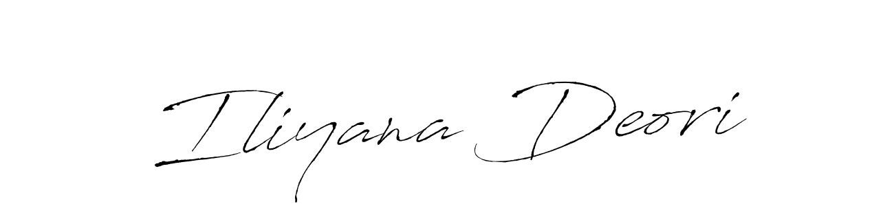 This is the best signature style for the Iliyana Deori name. Also you like these signature font (Antro_Vectra). Mix name signature. Iliyana Deori signature style 6 images and pictures png