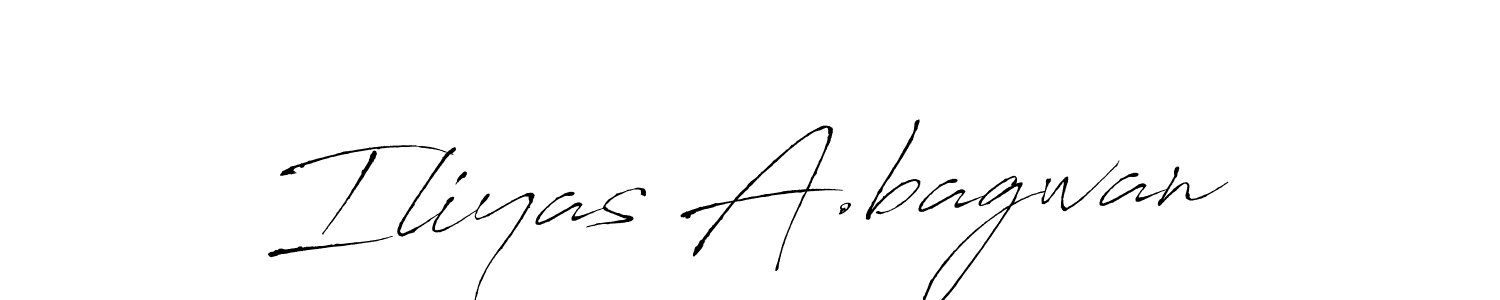 It looks lik you need a new signature style for name Iliyas A.bagwan. Design unique handwritten (Antro_Vectra) signature with our free signature maker in just a few clicks. Iliyas A.bagwan signature style 6 images and pictures png