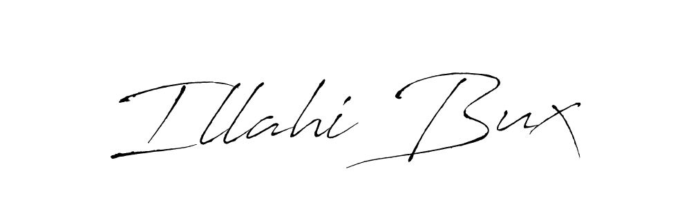 Make a beautiful signature design for name Illahi Bux. With this signature (Antro_Vectra) style, you can create a handwritten signature for free. Illahi Bux signature style 6 images and pictures png