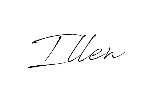 Make a beautiful signature design for name Illen. With this signature (Antro_Vectra) style, you can create a handwritten signature for free. Illen signature style 6 images and pictures png