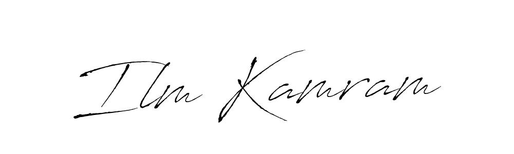Use a signature maker to create a handwritten signature online. With this signature software, you can design (Antro_Vectra) your own signature for name Ilm Kamram. Ilm Kamram signature style 6 images and pictures png