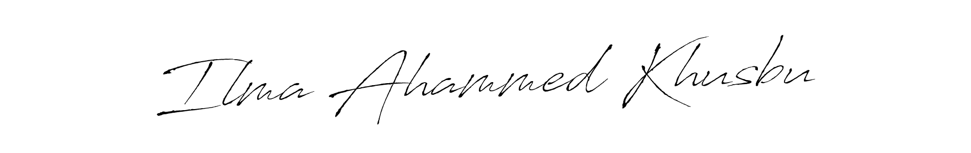 Make a short Ilma Ahammed Khusbu signature style. Manage your documents anywhere anytime using Antro_Vectra. Create and add eSignatures, submit forms, share and send files easily. Ilma Ahammed Khusbu signature style 6 images and pictures png