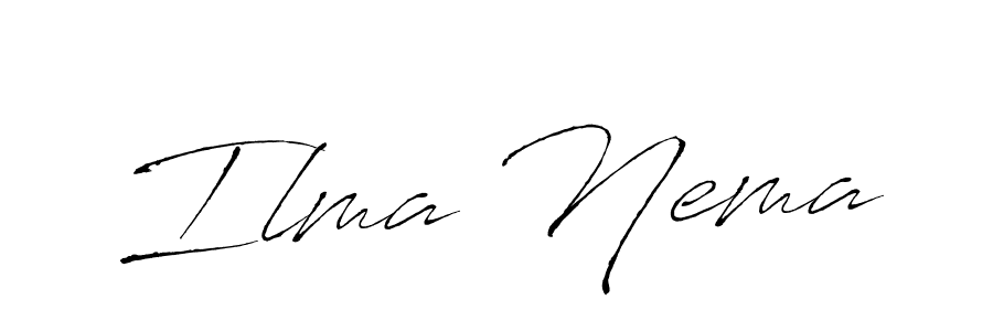 Create a beautiful signature design for name Ilma Nema. With this signature (Antro_Vectra) fonts, you can make a handwritten signature for free. Ilma Nema signature style 6 images and pictures png