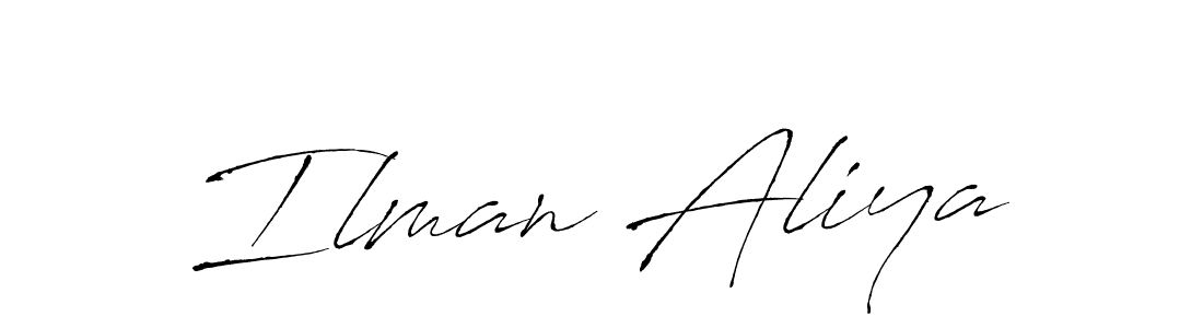 Also we have Ilman Aliya name is the best signature style. Create professional handwritten signature collection using Antro_Vectra autograph style. Ilman Aliya signature style 6 images and pictures png