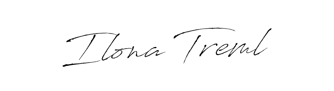How to make Ilona Treml name signature. Use Antro_Vectra style for creating short signs online. This is the latest handwritten sign. Ilona Treml signature style 6 images and pictures png