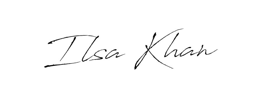 The best way (Antro_Vectra) to make a short signature is to pick only two or three words in your name. The name Ilsa Khan include a total of six letters. For converting this name. Ilsa Khan signature style 6 images and pictures png