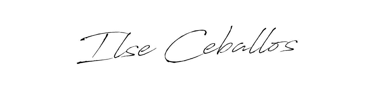 Create a beautiful signature design for name Ilse Ceballos. With this signature (Antro_Vectra) fonts, you can make a handwritten signature for free. Ilse Ceballos signature style 6 images and pictures png
