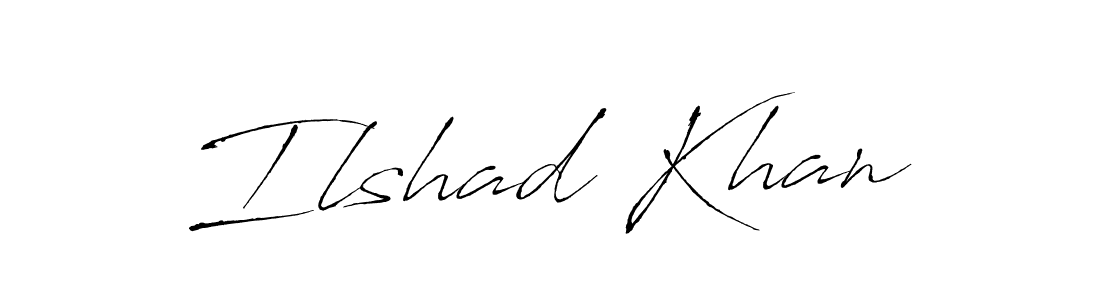 Make a beautiful signature design for name Ilshad Khan. With this signature (Antro_Vectra) style, you can create a handwritten signature for free. Ilshad Khan signature style 6 images and pictures png