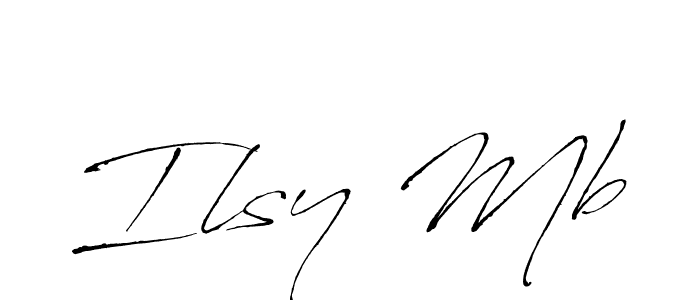 How to make Ilsy Mb name signature. Use Antro_Vectra style for creating short signs online. This is the latest handwritten sign. Ilsy Mb signature style 6 images and pictures png