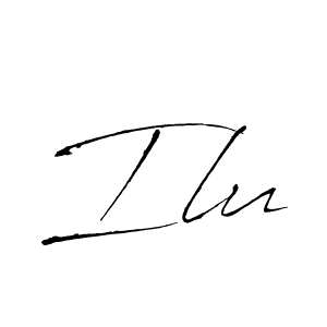 You should practise on your own different ways (Antro_Vectra) to write your name (Ilu) in signature. don't let someone else do it for you. Ilu signature style 6 images and pictures png