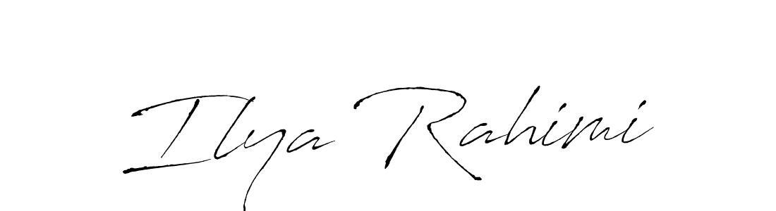 Create a beautiful signature design for name Ilya Rahimi. With this signature (Antro_Vectra) fonts, you can make a handwritten signature for free. Ilya Rahimi signature style 6 images and pictures png