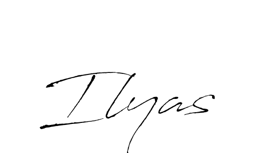 Create a beautiful signature design for name Ilyas. With this signature (Antro_Vectra) fonts, you can make a handwritten signature for free. Ilyas signature style 6 images and pictures png
