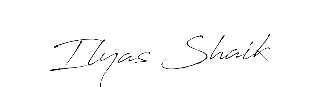 Make a beautiful signature design for name Ilyas Shaik. With this signature (Antro_Vectra) style, you can create a handwritten signature for free. Ilyas Shaik signature style 6 images and pictures png