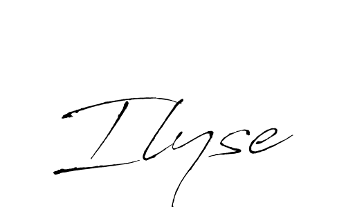 You should practise on your own different ways (Antro_Vectra) to write your name (Ilyse) in signature. don't let someone else do it for you. Ilyse signature style 6 images and pictures png