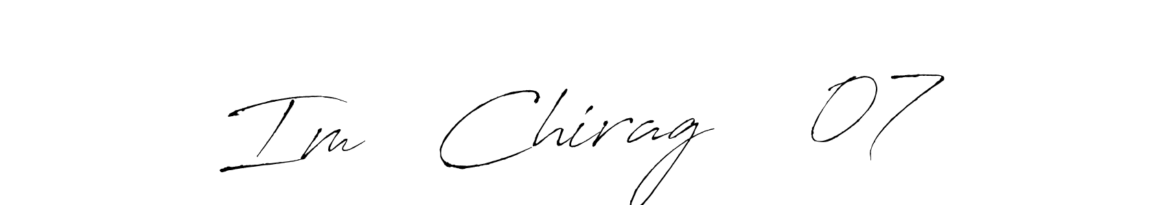 Antro_Vectra is a professional signature style that is perfect for those who want to add a touch of class to their signature. It is also a great choice for those who want to make their signature more unique. Get Im   Chirag    07 name to fancy signature for free. Im   Chirag    07 signature style 6 images and pictures png