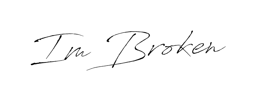 Im Broken stylish signature style. Best Handwritten Sign (Antro_Vectra) for my name. Handwritten Signature Collection Ideas for my name Im Broken. Im Broken signature style 6 images and pictures png