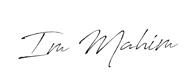 The best way (Antro_Vectra) to make a short signature is to pick only two or three words in your name. The name Im Mahim include a total of six letters. For converting this name. Im Mahim signature style 6 images and pictures png