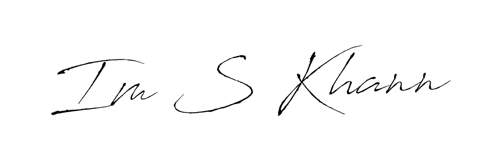 How to make Im S Khann name signature. Use Antro_Vectra style for creating short signs online. This is the latest handwritten sign. Im S Khann signature style 6 images and pictures png