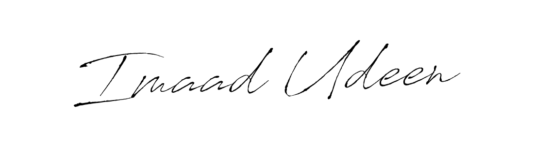 Create a beautiful signature design for name Imaad Udeen. With this signature (Antro_Vectra) fonts, you can make a handwritten signature for free. Imaad Udeen signature style 6 images and pictures png