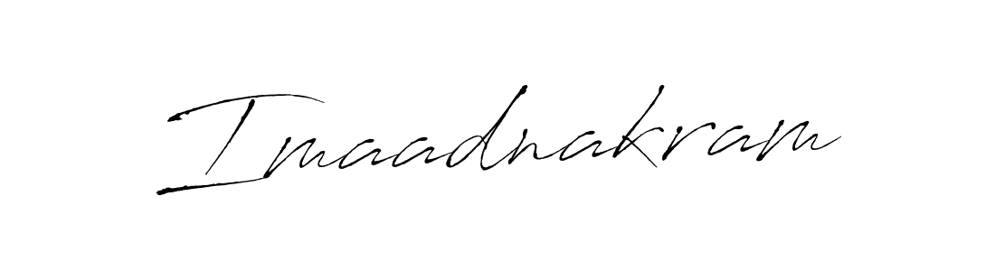 Make a beautiful signature design for name Imaadnakram. With this signature (Antro_Vectra) style, you can create a handwritten signature for free. Imaadnakram signature style 6 images and pictures png