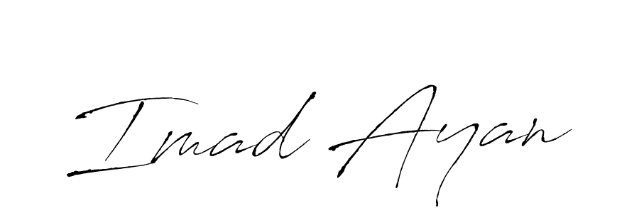 Imad Ayan stylish signature style. Best Handwritten Sign (Antro_Vectra) for my name. Handwritten Signature Collection Ideas for my name Imad Ayan. Imad Ayan signature style 6 images and pictures png