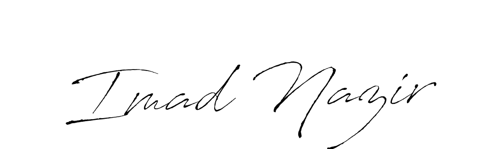 Use a signature maker to create a handwritten signature online. With this signature software, you can design (Antro_Vectra) your own signature for name Imad Nazir. Imad Nazir signature style 6 images and pictures png