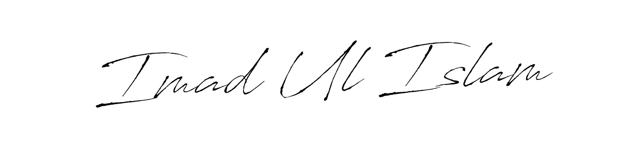 Use a signature maker to create a handwritten signature online. With this signature software, you can design (Antro_Vectra) your own signature for name Imad Ul Islam. Imad Ul Islam signature style 6 images and pictures png